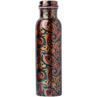 Just Copper Paisley Printed Copper Bottle
